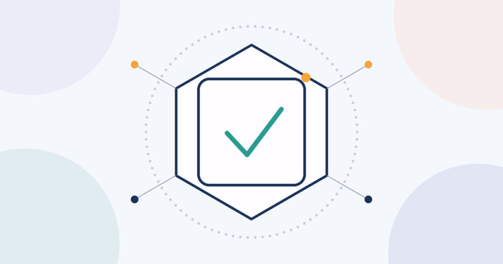 Consent under GDPR — hexagon illustration with a checkmark representing valid consent